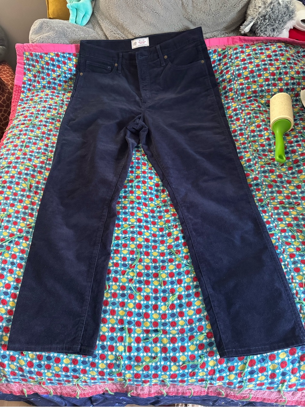 GAP Vintage Slim High Rise Navy Corduroy Pants NWOT SIZE 14